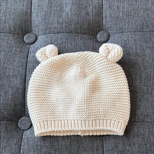 GAP Cream Knit Bear Ear Hat - baby hat